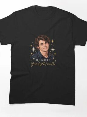 Rj Mitte Your Light Lives On Star Portrait Memorial Tribute Classic T-Shirt